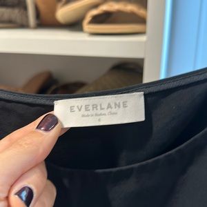 Slinky black Everlane slip dress. Black size 6